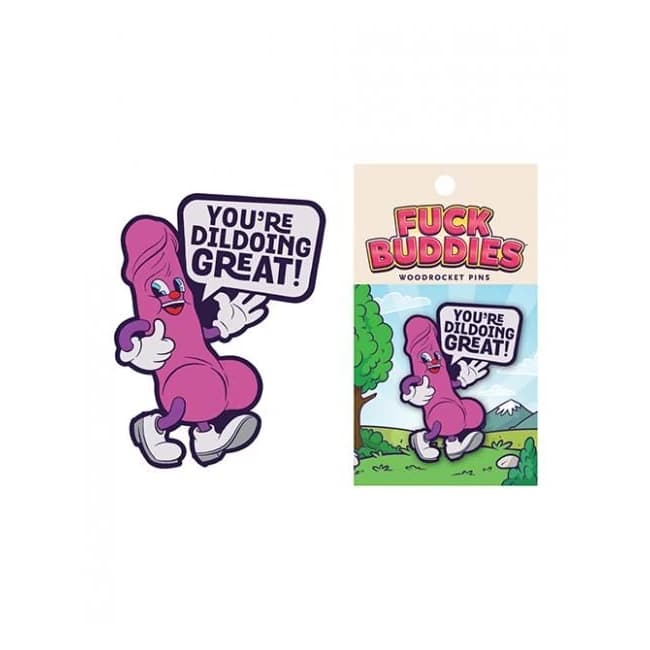 Wood Rocket Fuck Buddies You're Dildoing Great Pin - Purple, image 1
