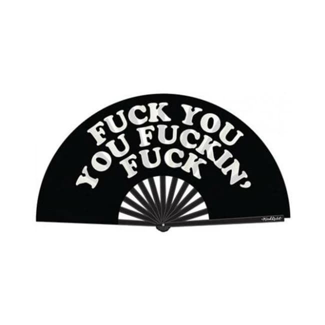 Wood Rocket Fuck You You Fucking Fuck Fan - Black, image 1
