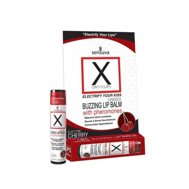 X on the Lips Buzzing Lip Balm Electric Cherry - Image 1 X on the Lips Buzzing Lip Balm Electric Cherry - Image 1