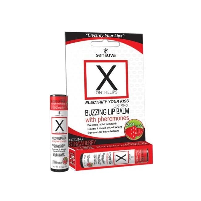 X ON THE LIPS BUZZING LIP BALM SIZZLING STRAWBERRY - Image 1 X ON THE LIPS BUZZING LIP BALM SIZZLING STRAWBERRY - Image 1