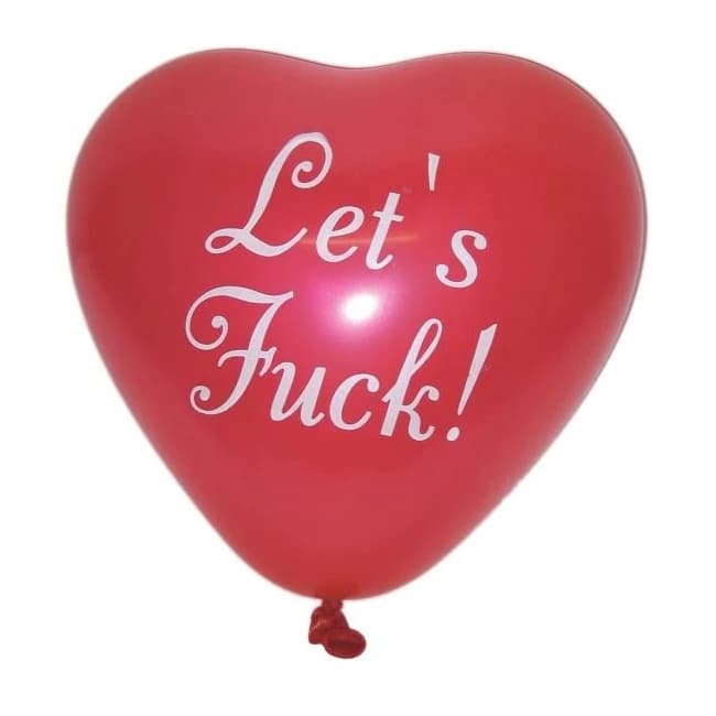 X-Rated Valentine Heart Balloons Red 8 per Pack, image 1