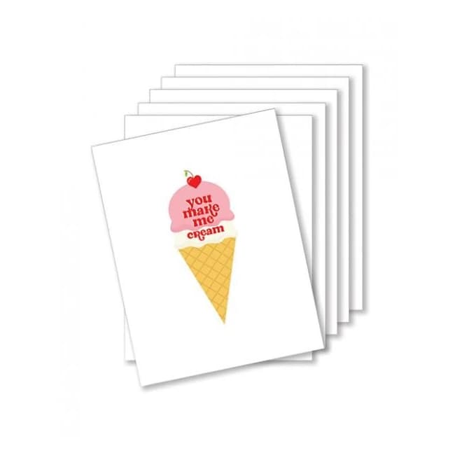 You Make Me Cream Naughty Greeting Card - Pack of 6, image 1