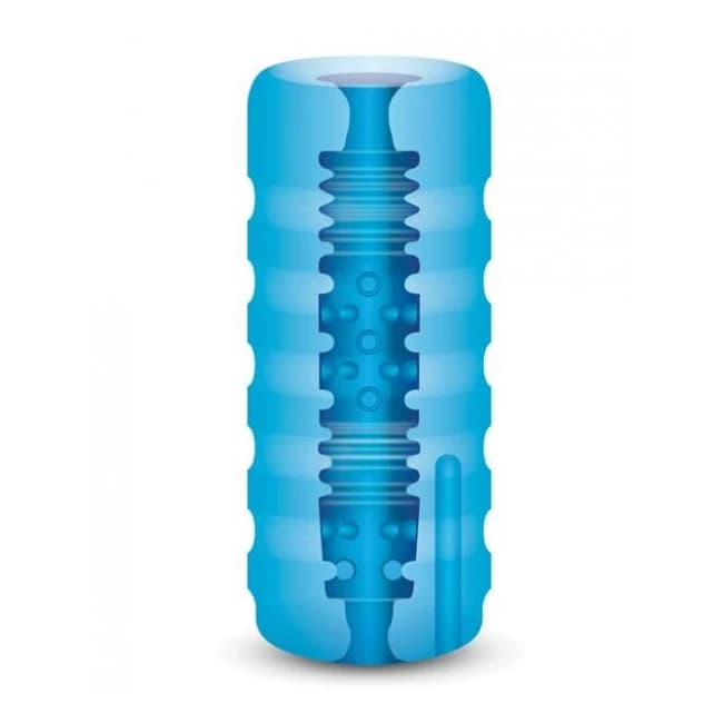 Zolo Backdoor Squeezable Vibrating Stroker Blue, image 1