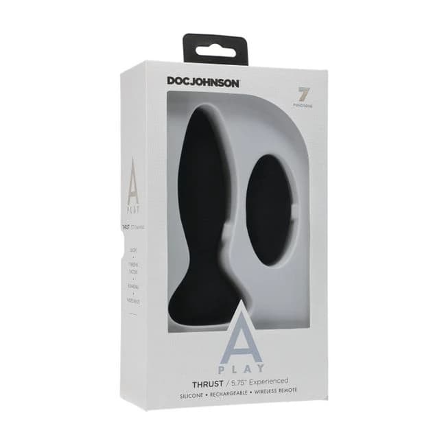 A-play Thrust Experienced Anal Plug Rechargeable W/ Remote Black - Image 1