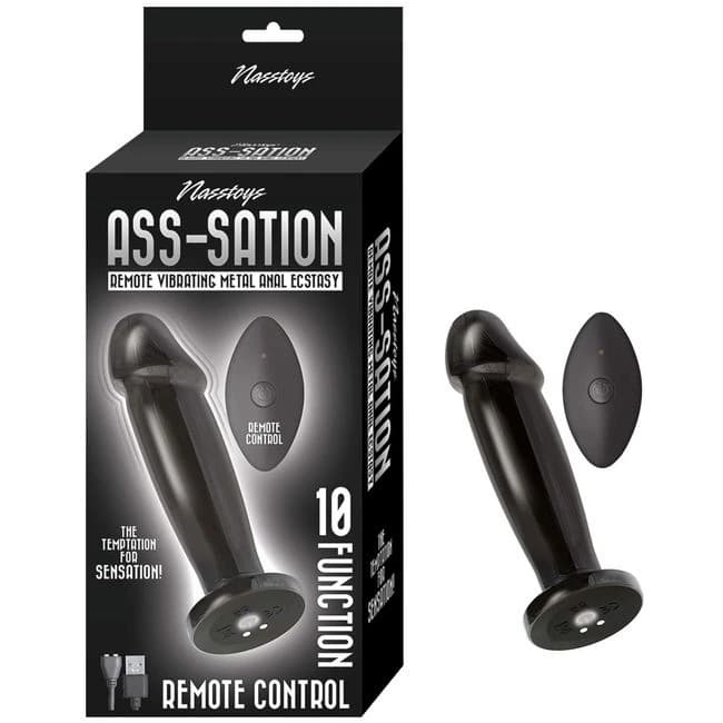 Ass-Sation Remote Vibrating Metal Anal Ecstasy Black, image 1