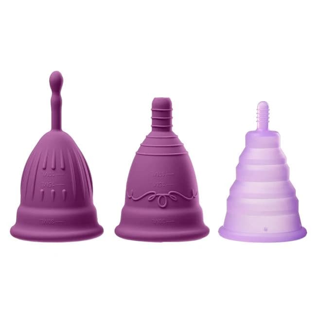 Cloud 9 Health & Wellness Reusable Menstrual Cups 3-pk W/bonus Travel Cup & Case - Image 1
