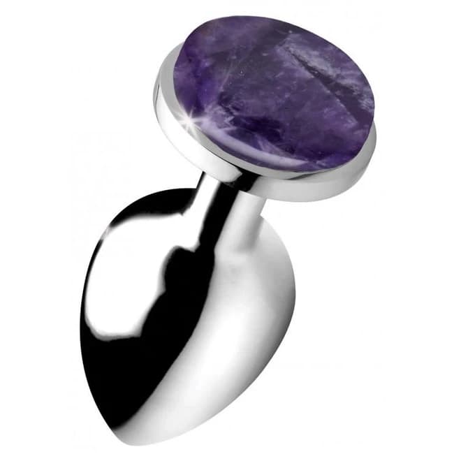 (D) BOOTY SPARKS GEMSTONES LA ANAL PLUG AMETHYST - Image 1