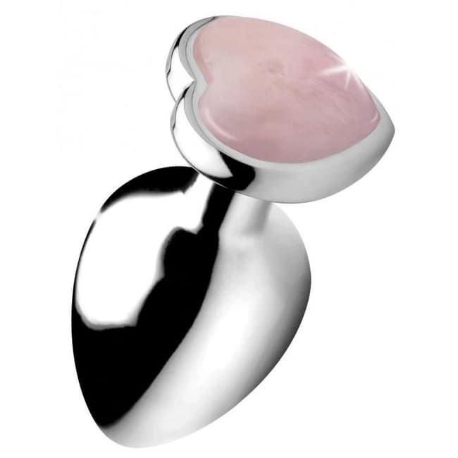 (D) BOOTY SPARKS GEMSTONES LA HEART ANAL PLUG ROSE QUARTZ - Image 1 (D) BOOTY SPARKS GEMSTONES LA HEART ANAL PLUG ROSE QUARTZ - Image 1