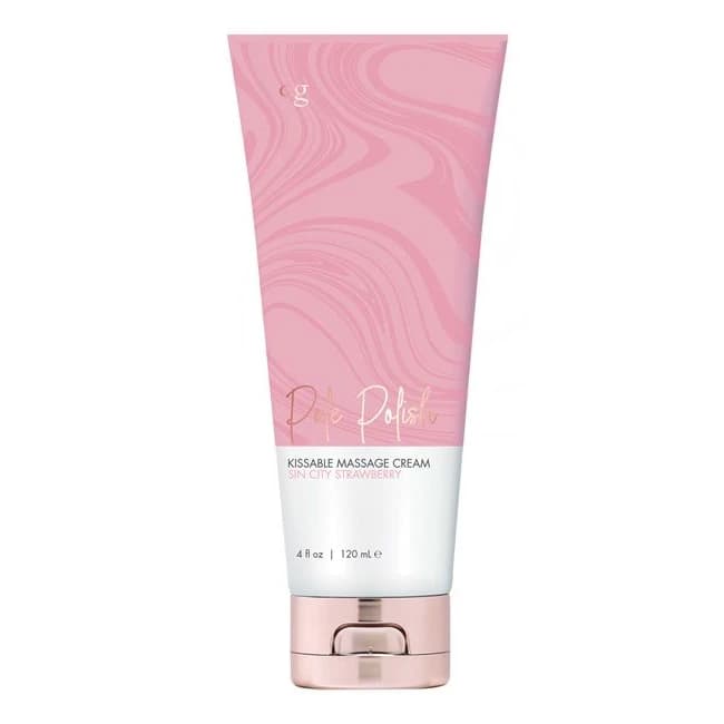 (D) CGC POLE POLISH SIN CITY STRAWBERRY KISSABLE MASSAGE CREAM 4 FL OZ - Image 1 (D) CGC POLE POLISH SIN CITY STRAWBERRY KISSABLE MASSAGE CREAM 4 FL OZ - Image 1