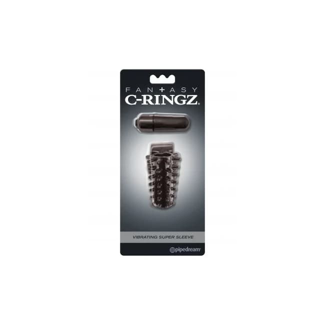 (d) Fantasy C Ringz Vibrating Super Sleeve Black - Image 1