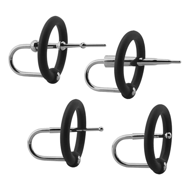 Kink Ring & Plug Set Silic & Stainless Steel Cock Accessories, image 1