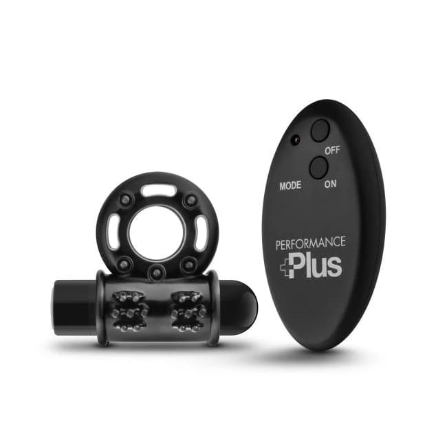 Performance Plus Thunder Wireless Remote Rechargeable Vibrating Cockring Black, image 1