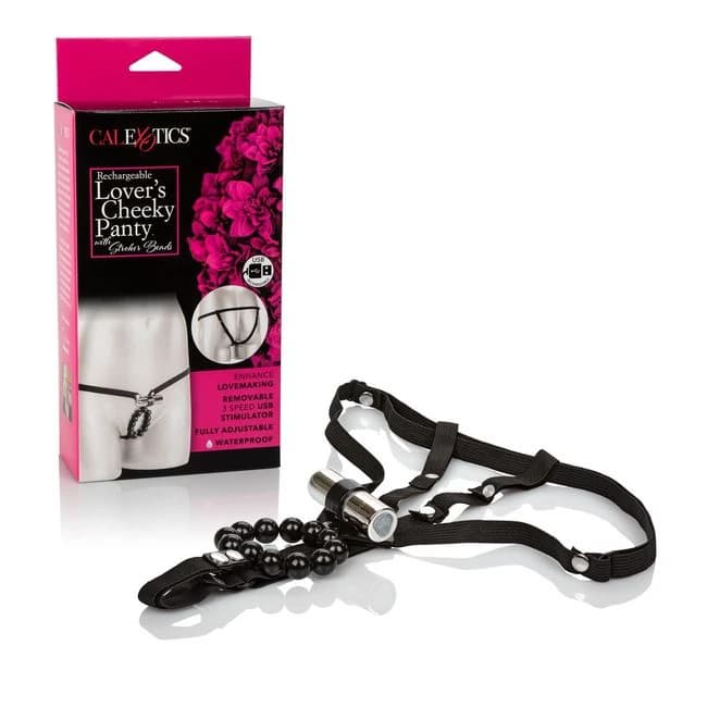 Rechargeable Lover's Cheek Panty W/ Stroker Beads, image 1