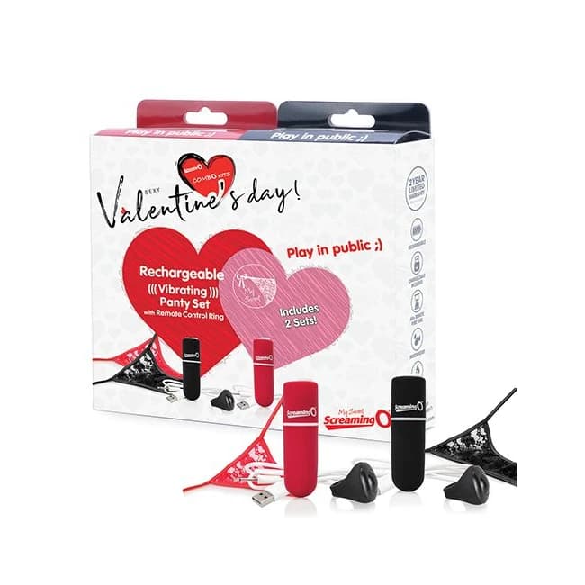 Screaming O Valentines Box 2020 2 Remote Vibrating Panty Set, image 1