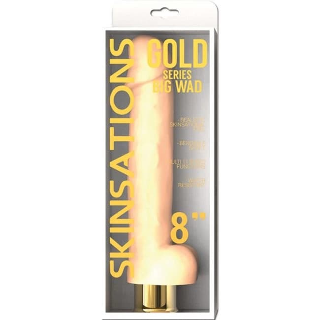 (d) Skinsations Gold Series Bi Wad 8 Vibrating Dildo " - Image 1