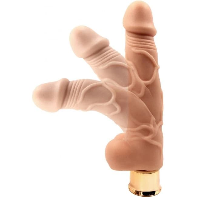 Skinsations Gold Series G Train 7 Vibrating Dildo ", image 1