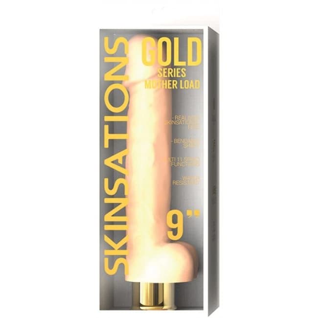 Skinsations Gold Series Mo Load 9 Vibrating Dildo ", image 1