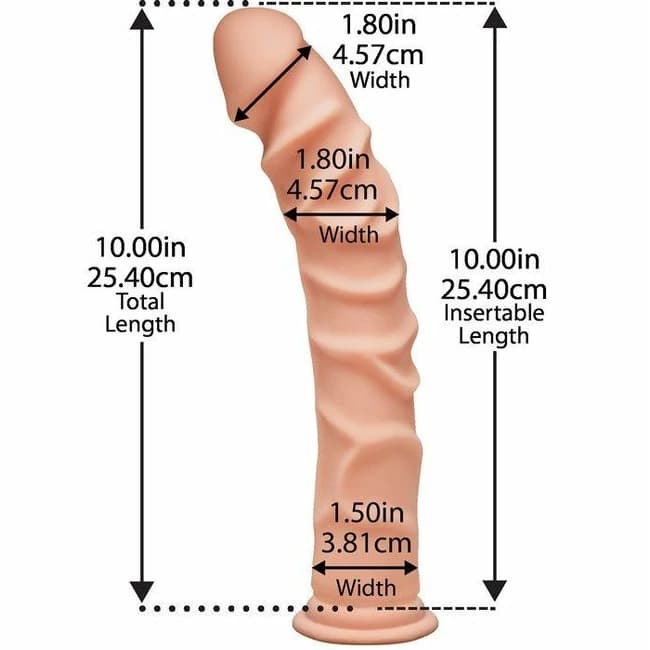 The D Ragin' D 10 Vanilla Beige Ultraskyn Dildo ", image 1