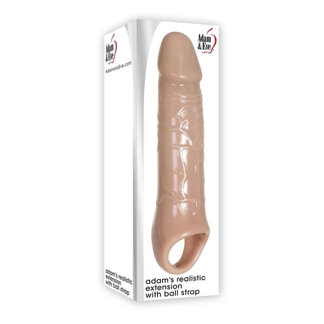 Adam & Eve Adams Realistic Extension W/ Ball Strap, image 1