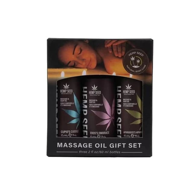 (d)hemp Seed Valentines 2024 Massage Oil Trio Set - Image 1 (d)hemp Seed Valentines 2024 Massage Oil Trio Set - Image 1