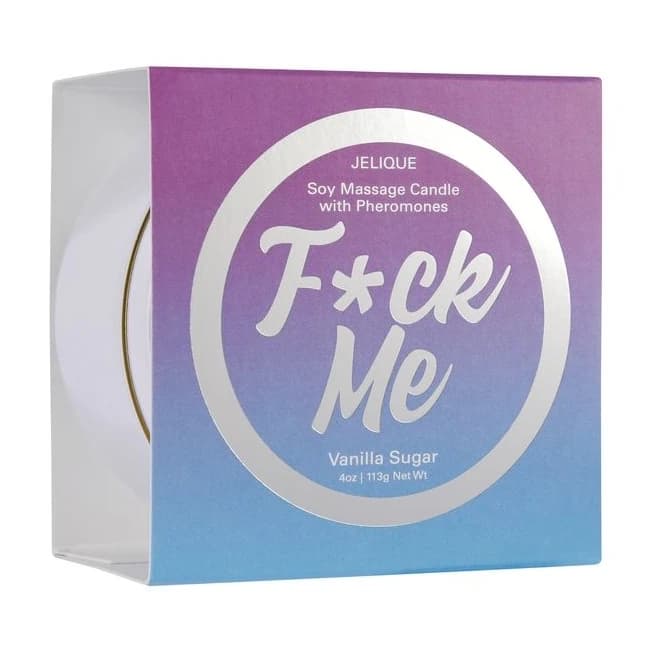 (D)MASSAGE CANDLE W/ PHEROMONE F*CK ME VANILLA SUGAR 4OZ - Image 1