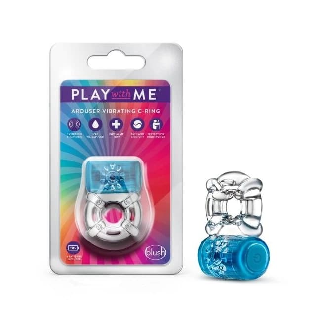 (d)play with Me One Night Stan Vibrating C-ring Blue - Image 1 (d)play with Me One Night Stan Vibrating C-ring Blue - Image 1