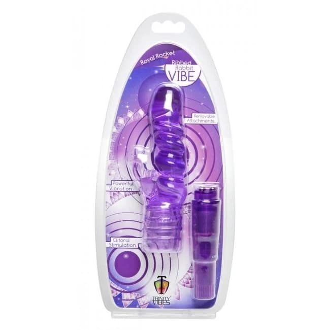 (d)trinity Vibes Royal Rocket Ribbed Rabbit Vibe - Image 1 (d)trinity Vibes Royal Rocket Ribbed Rabbit Vibe - Image 1