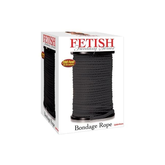Fetish Fantasy Bondage Rope Black 200 Feet - Image 1