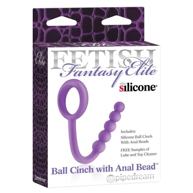 Fetish Fantasy Elite Ball Cinch W/anal Bead Purple - Image 1