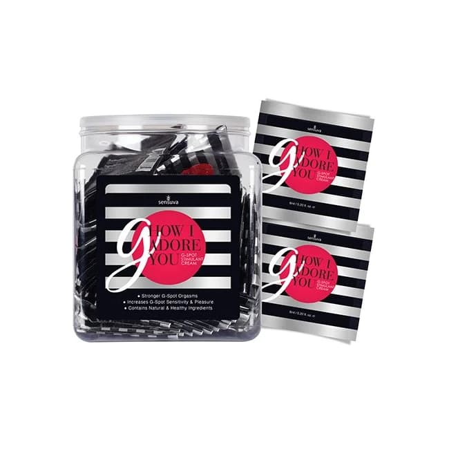 G How I Adore You G-spot Enhancement Cream 100pc Single Use Packet Tub - Image 1 G How I Adore You G-spot Enhancement Cream 100pc Single Use Packet Tub - Image 1