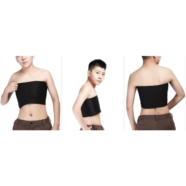 GENDER FLUID CHEST COMPRESSION BINDER BLAXK MEDIUM - Image 1