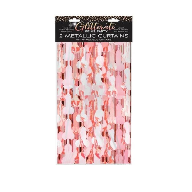Glitterati Penis Foil Curtain - Image 1 Glitterati Penis Foil Curtain - Image 1