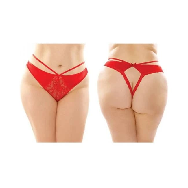Kalina Strappy Microfiber and Lace Thong with Back Cutout 6-Pack, image 1