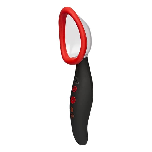 Kink Pumped Pussy Pump Rechargeable Vibrating Black/red, image 1
