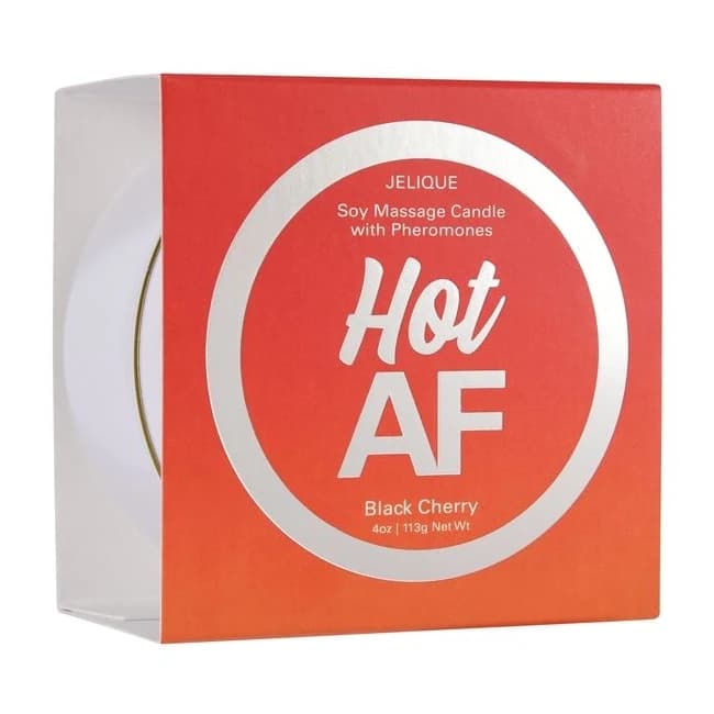 Massage Candle W/ Pheromones Hot Af Black Cherry 4oz - Image 1 Massage Candle W/ Pheromones Hot Af Black Cherry 4oz - Image 1