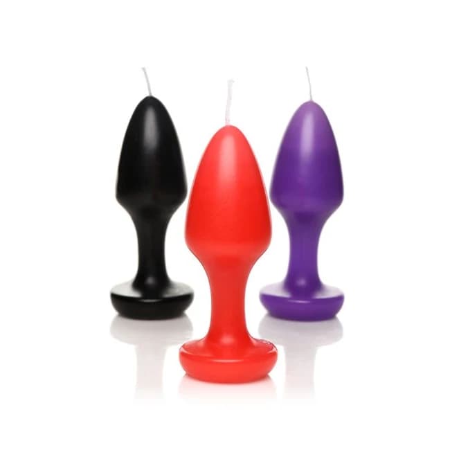 Master Series Kink Inferno Drip Candles Black Purple Red, image 1