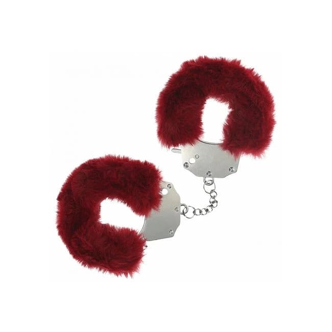 Ouch! Heavy-Duty Fluffy Handcuffs Burgundy, image 1
