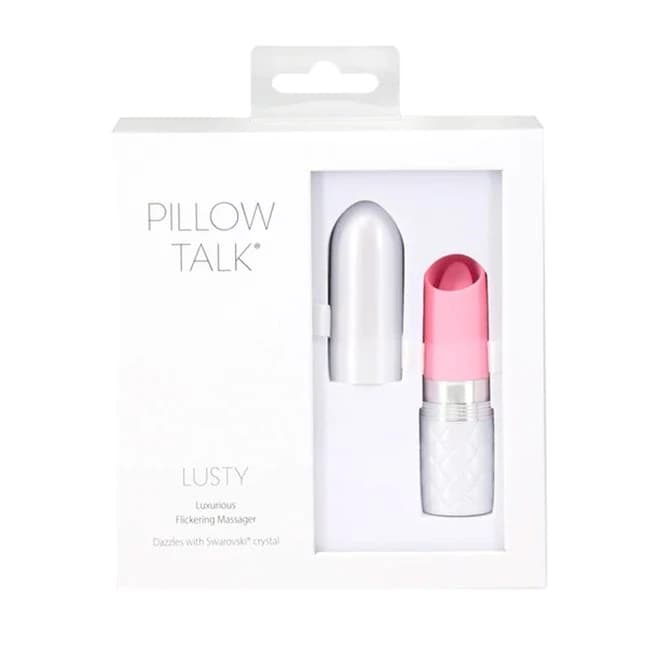 Pillow Talk Lusty Flickering Massager W/ Crystal Pink, image 1