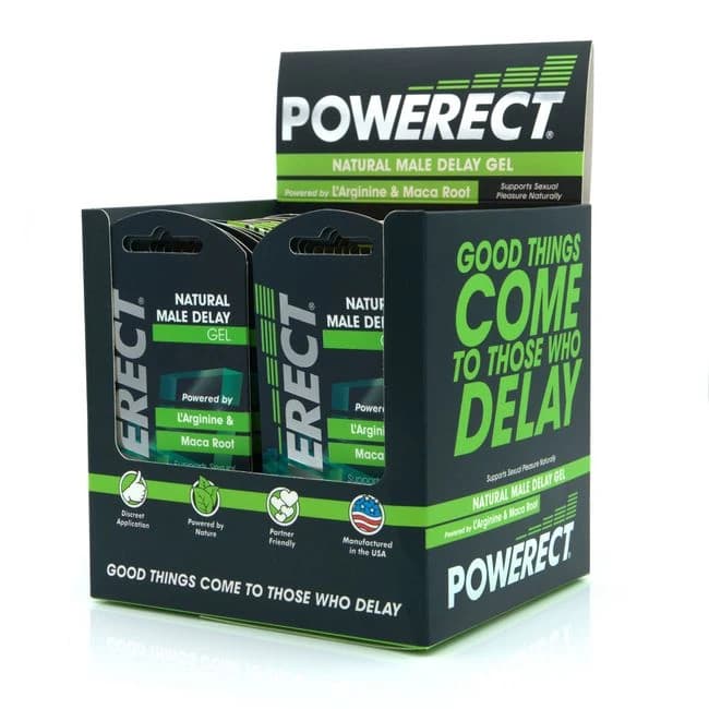 Powerect Natural Male Delay Gel Foil 5ml 36pc with Pos - Image 1 Powerect Natural Male Delay Gel Foil 5ml 36pc with Pos - Image 1