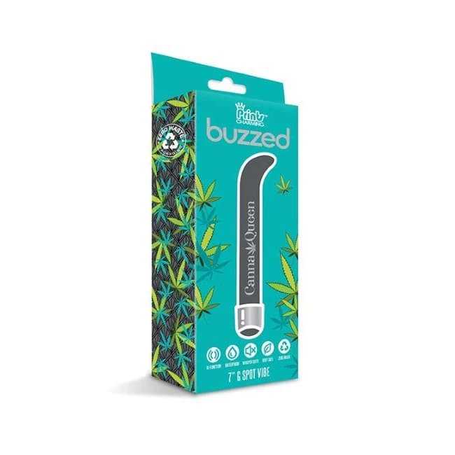Prints Charming Buzzed 7 G Spot Vibe Canna Queen Grey " - Image 1 Prints Charming Buzzed 7 G Spot Vibe Canna Queen Grey " - Image 1