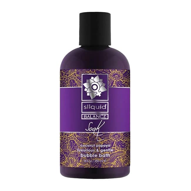 Sliquid Soak Bubble Bath Coconut Papaya 8.5 Oz - Image 1 Sliquid Soak Bubble Bath Coconut Papaya 8.5 Oz - Image 1
