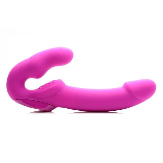 Strap U Evoke Super Charged Pink Vibrating Strapless Silicone Dildo - Image 4 Strap U Evoke Super Charged Pink Vibrating Strapless Silicone Dildo - Image 4