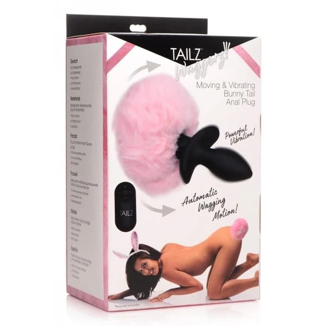 Tailz Waggerz Moving & Vibrating Bunny Tail Plug, image 1