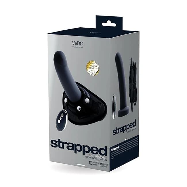 Vedo Strapped Rechargeable Strap on Just Black - Image 1 Vedo Strapped Rechargeable Strap on Just Black - Image 1