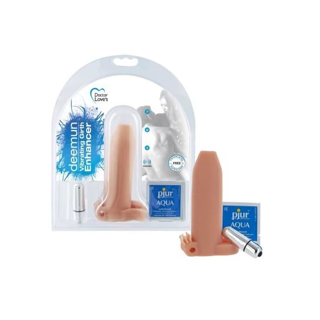 Vibrating Deemun Extra Girth Enhancer 6 X 2in Light Flesh - Image 1 Vibrating Deemun Extra Girth Enhancer 6 X 2in Light Flesh - Image 1