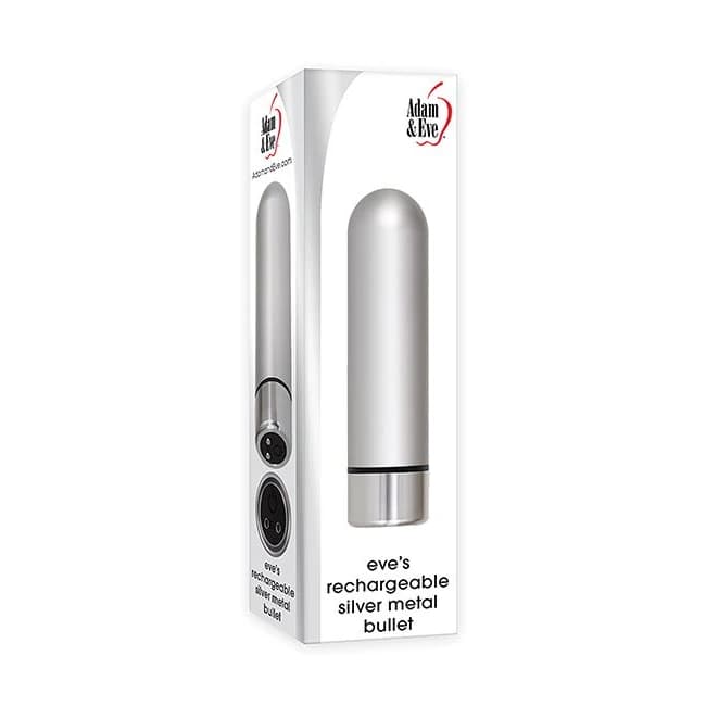 Adam & Eve Eve's Recharge Silver Metal Bullet, image 1