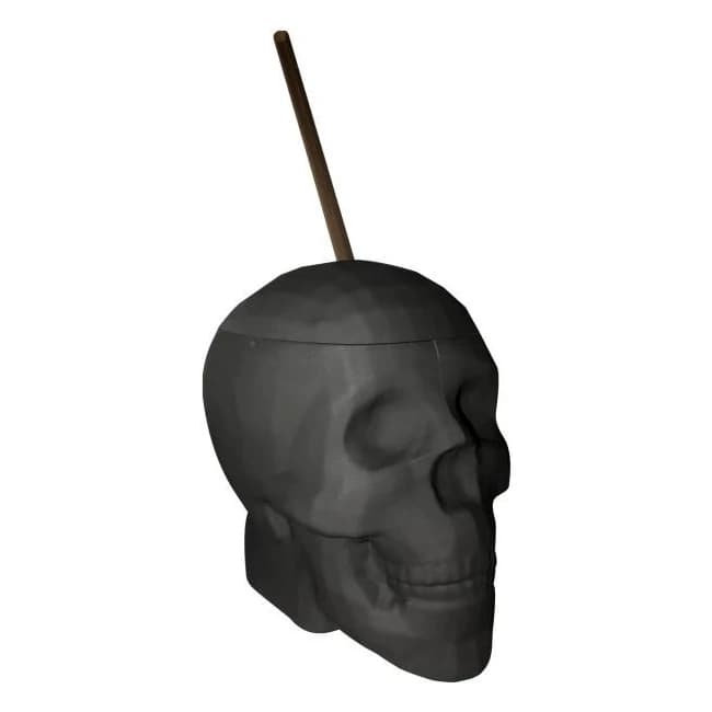 (wd) Black Matte Skull Cup - Image 1