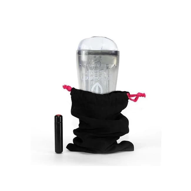 (wd) Cyberskin Release Deep Pu Stroker Clear Vibrating - Image 1 (wd) Cyberskin Release Deep Pu Stroker Clear Vibrating - Image 1