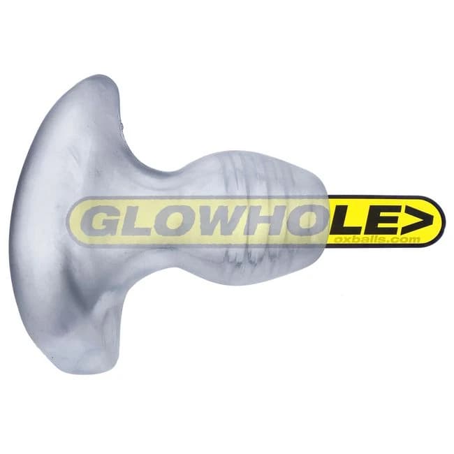 (wd) Glowhole-2 Buttplug W/ Le Insert Large Clear Frost (net) - Image 1