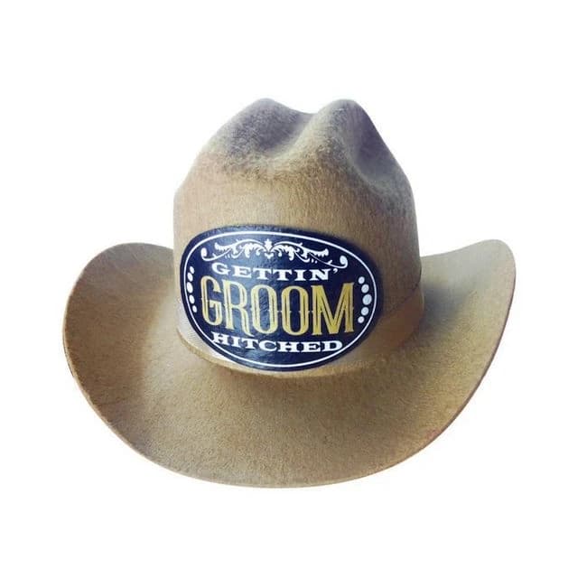 (wd) Groom Cowboy Hat - Image 1 (wd) Groom Cowboy Hat - Image 1